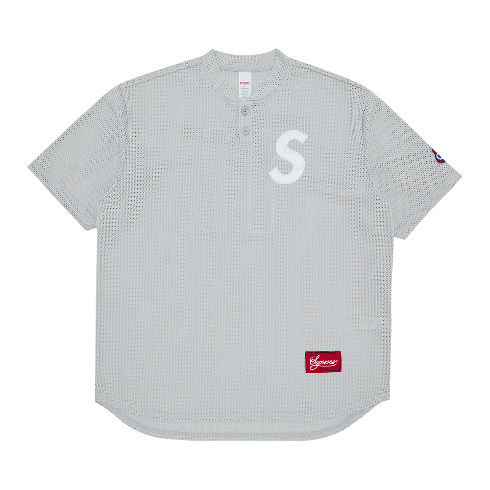 Size m Supreme S Logo Baseball Henley 'Grey'