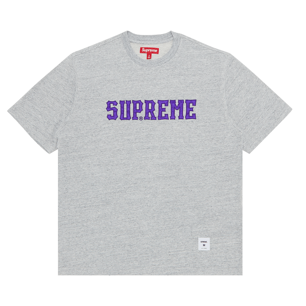Buy Supreme Twill Appliqué Short-Sleeve Top 'Heather Grey