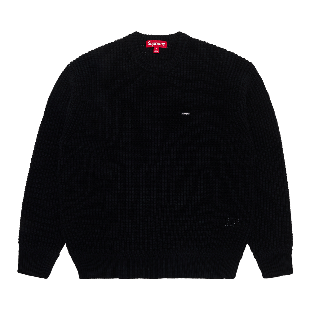 Buy Supreme Waffle Small Box Sweater 'Black' - FW24SK9 BLACK | GOAT