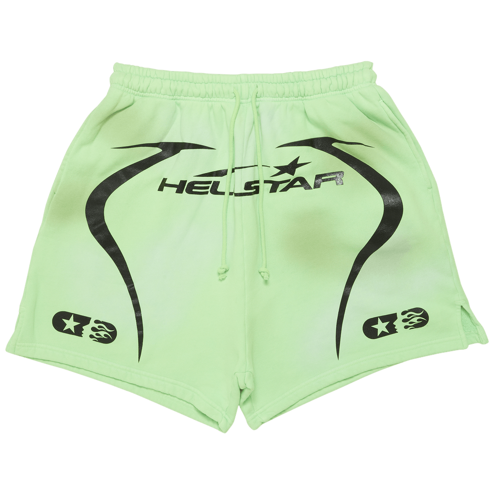Hellstar green shorts Hellstar Flame Shorts Green Men's - FW24 - US