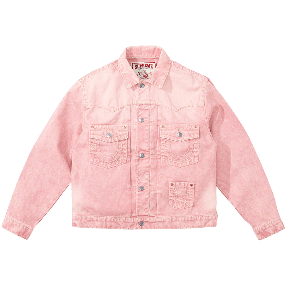 Buy Supreme x True Religion Denim Trucker Jacket 'Pink