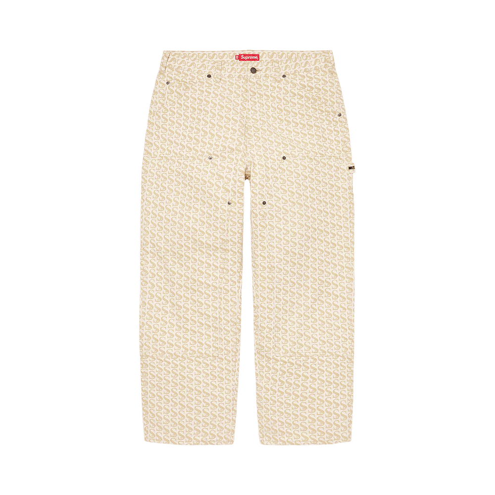 洋書 NEW RULES Supreme Monogram Double Knee Denim Painter Pant (FW21) Tan