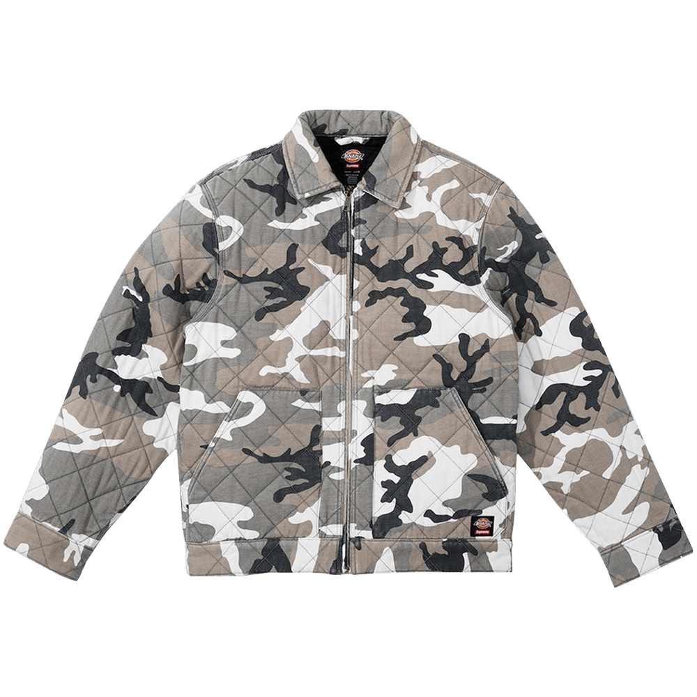 Buy Supreme x Dickies Quilted Work Jacket 'Grey Camo' - FW21J94