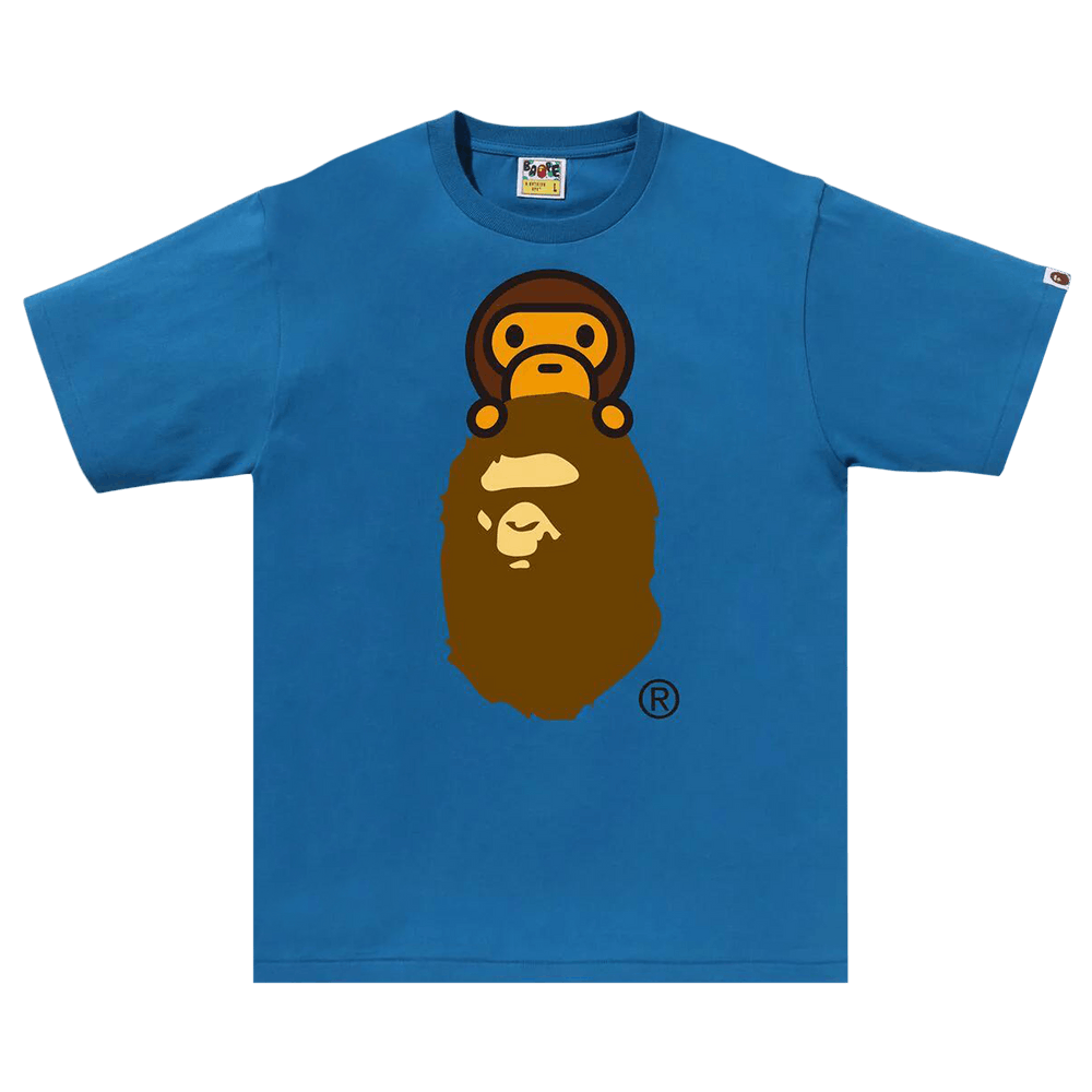 Buy BAPE Milo On Ape Head Tee 'Blue' - 2K80 110 002 BLUE | GOAT