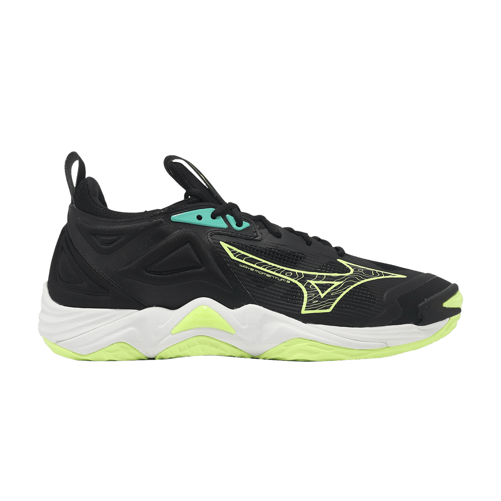 Buy Mizuno Wave Momentum 3 'Black Neo Lime' - V1GA231212 | GOAT