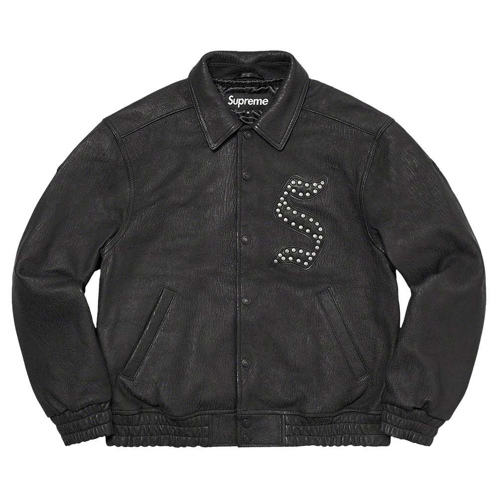 Supreme harlequin wool varsity jacket top