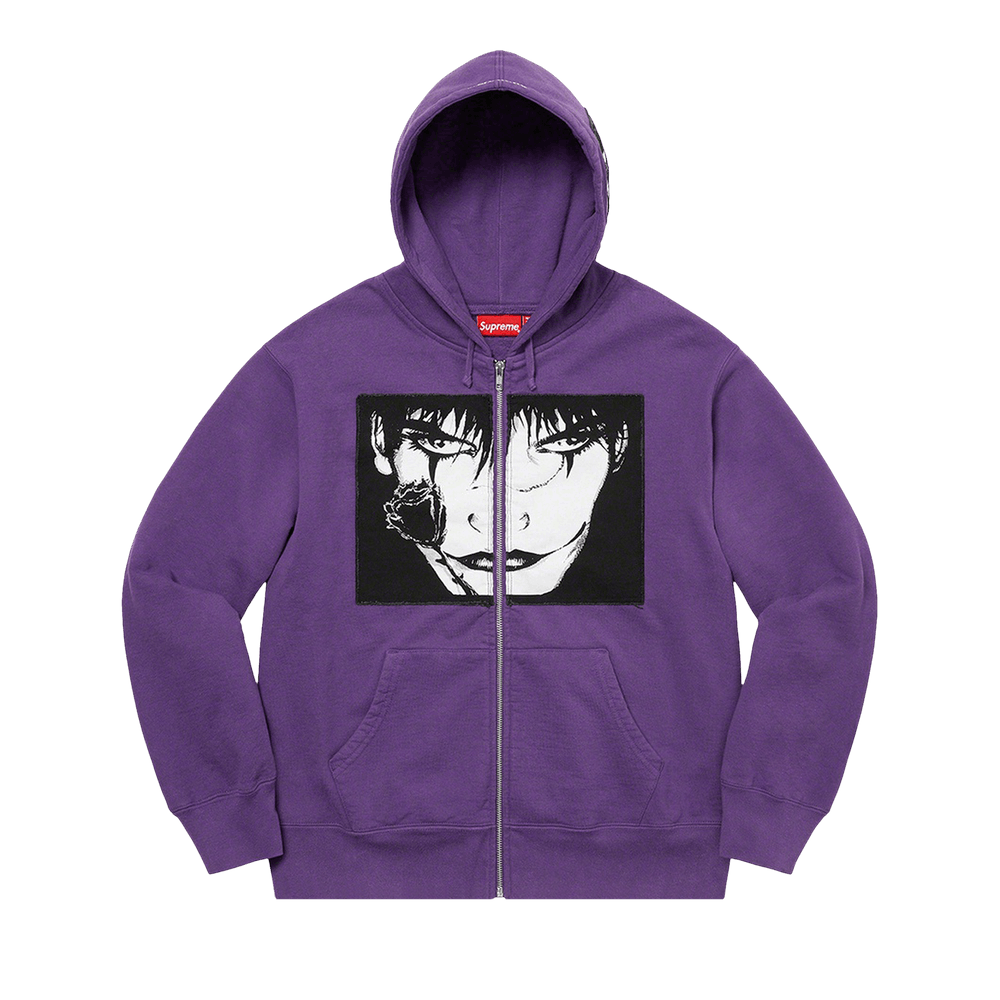 Buy Supreme x The Crow Zip Up Hooded Sweatshirt 'Dusty Purple