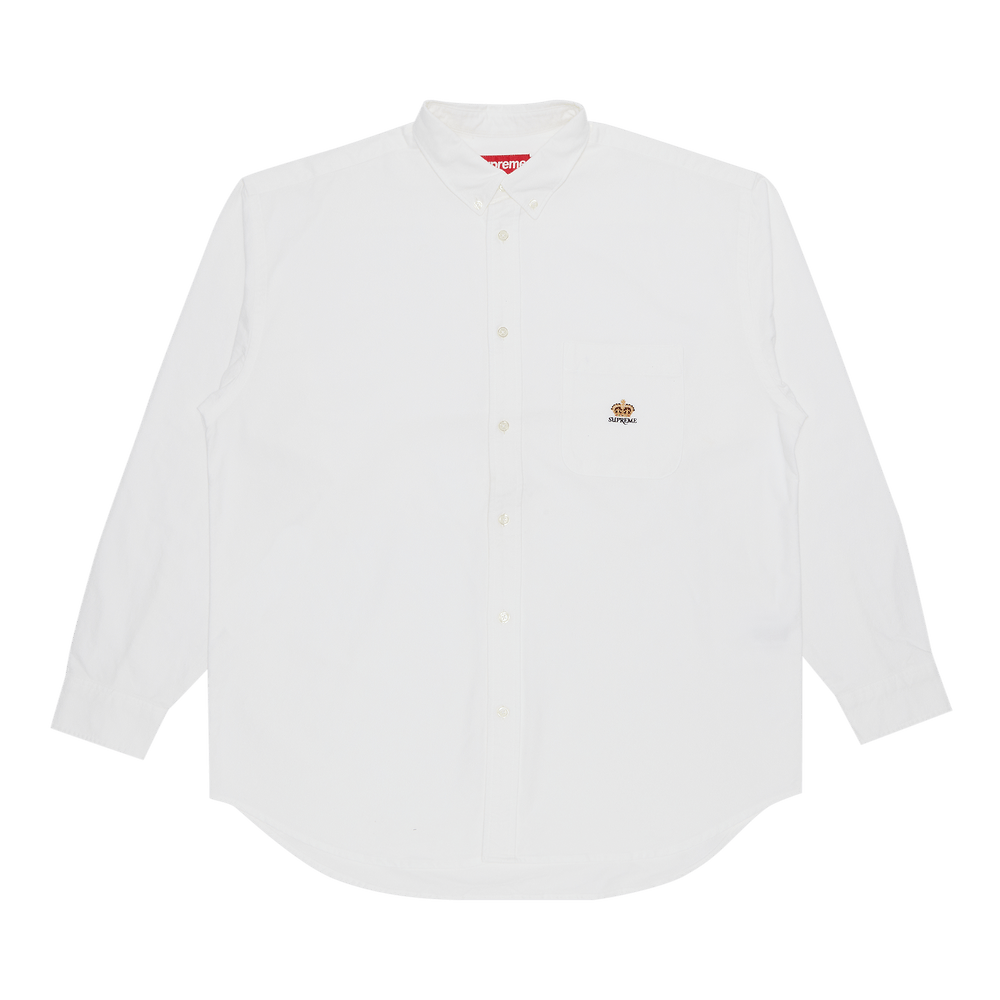 Buy Supreme Loose Fit Flannel Oxford Shirt 'White' - FW24S2