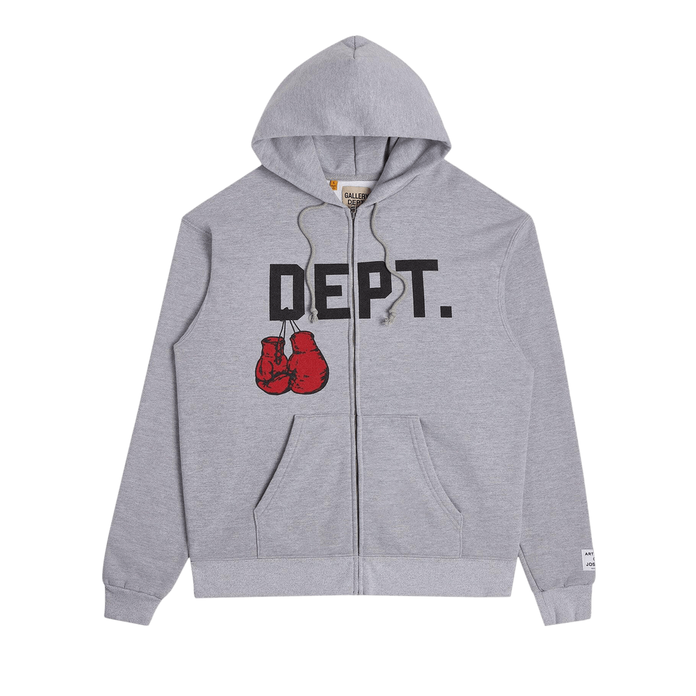 Buy Gallery Dept. Boxing Merch Zip Hoodie 'Heather Grey