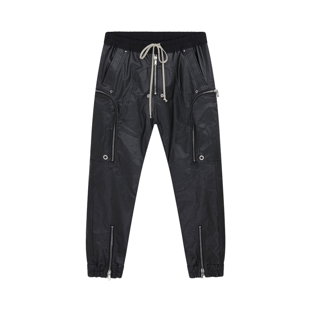 Buy Rick Owens Bauhaus Leather Cargo Pants 'Black' - RU02D6377 SCT