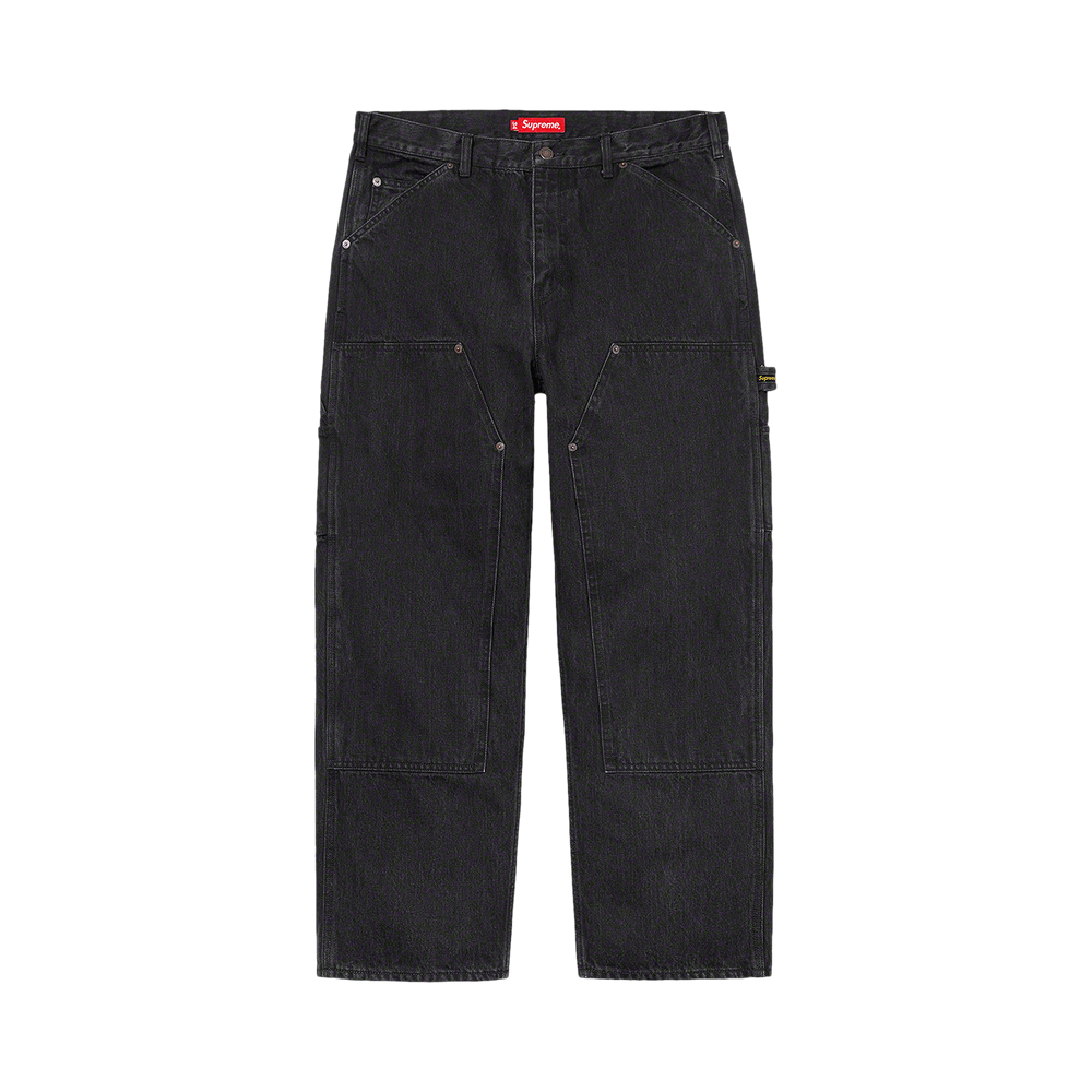 ★poro★Double Knee Painter Sweatpant Supreme Double Knee Painter Sweatpant Black Men's - SS23 - US