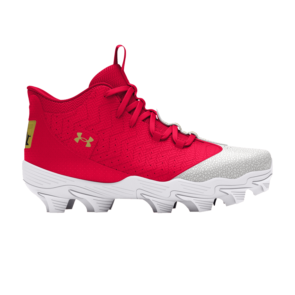 All red under armour cleats 2025