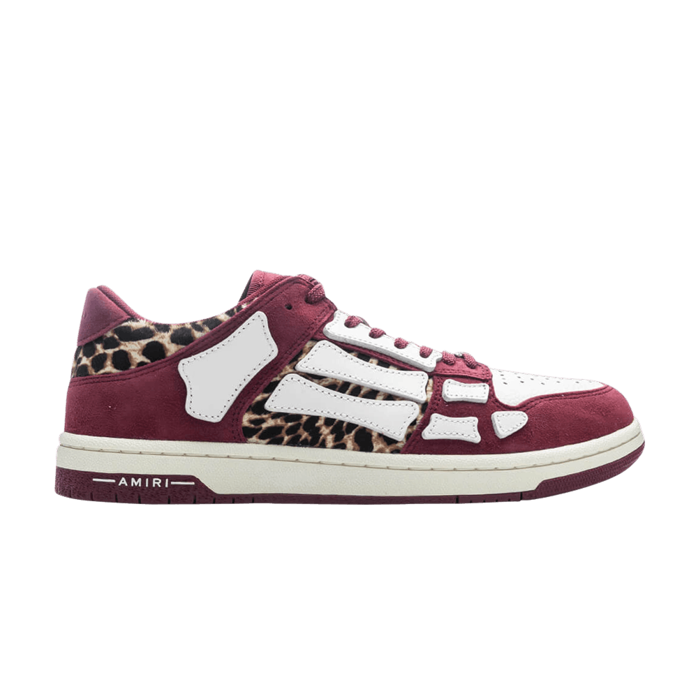 スニーカー AMIRI Men Sneakers AMFOSR1057 BURGUNDY RED AMFOSR1057_Burgundy_And_Leopar