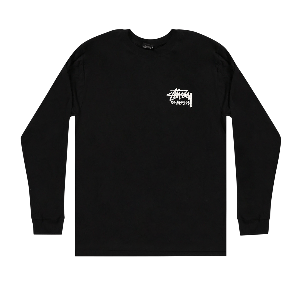 Buy Stussy Stock LA Long-Sleeve Tee 'Black' - 3993667 BLAC | GOAT
