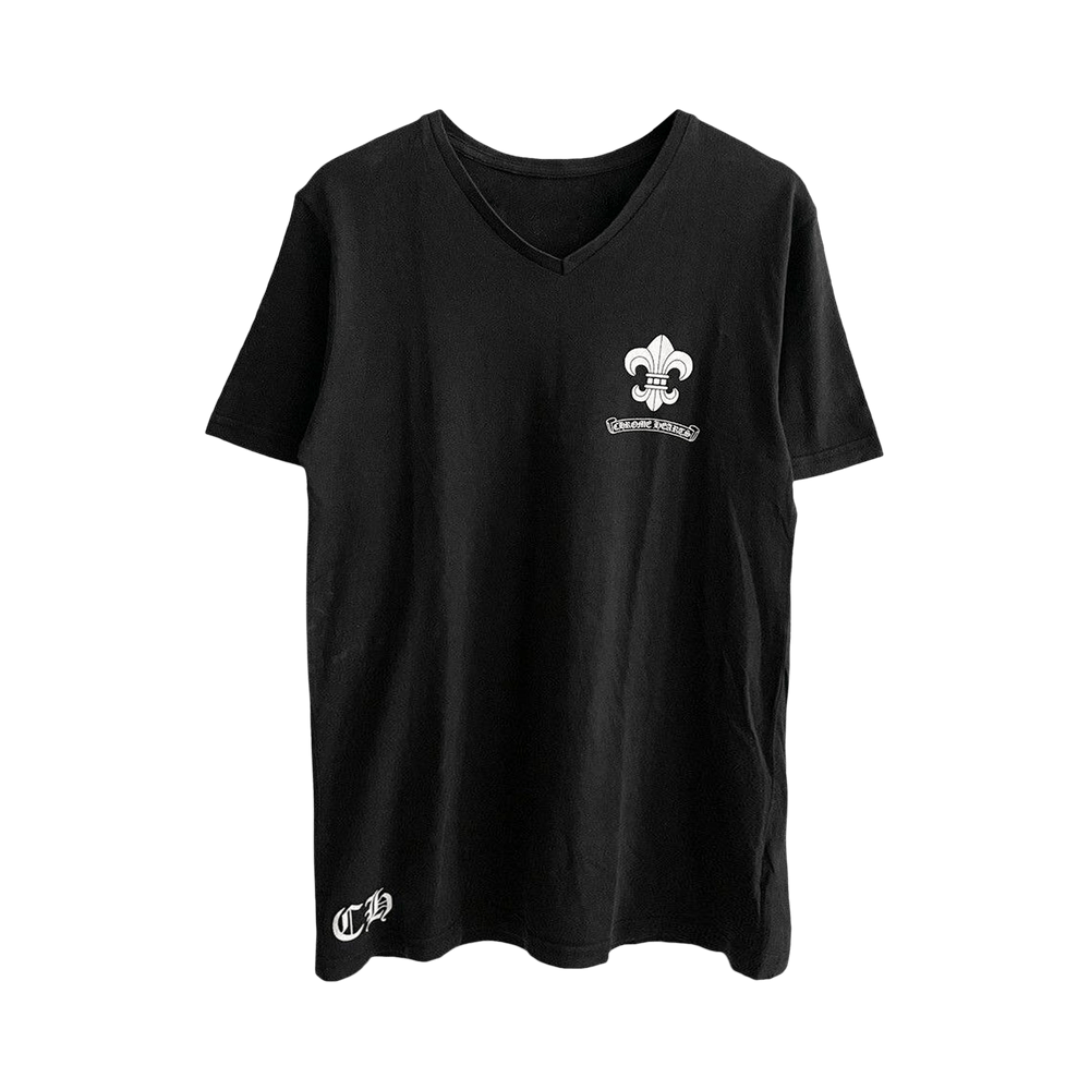 Buy Chrome Hearts Triple Fleur Logo Pocket V-Neck Tee 'Black