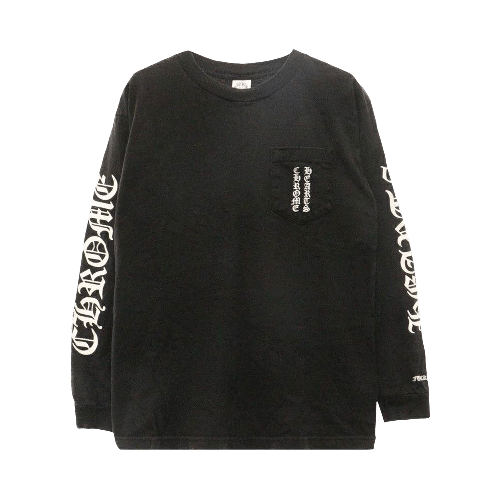 CHROME HEARTS ブラック長袖シャツ Buy Chrome Hearts Faded Long-Sleeve 'Black' - 001 092838 | GOAT