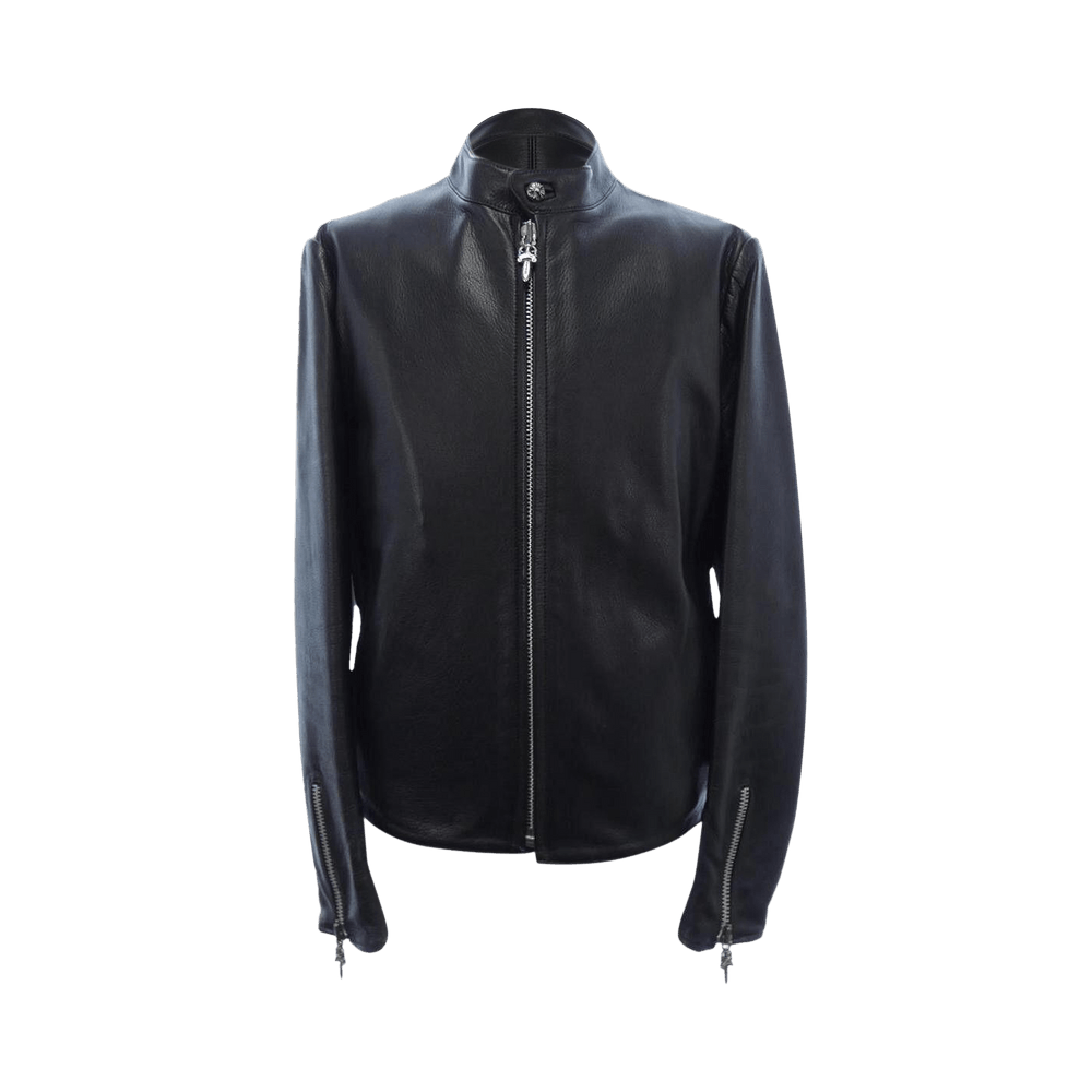 Buy Chrome Hearts Leather Racer Jacket 'Black' - 1383 100000305LRJ