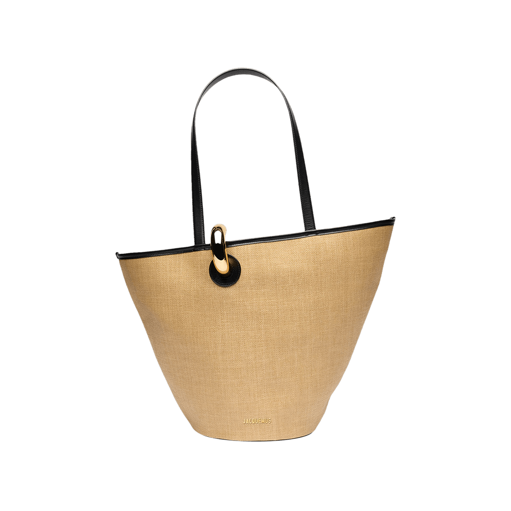 Buy Jacquemus Le Bambola Asymmetric Bucket Bag 'Ivory/Black