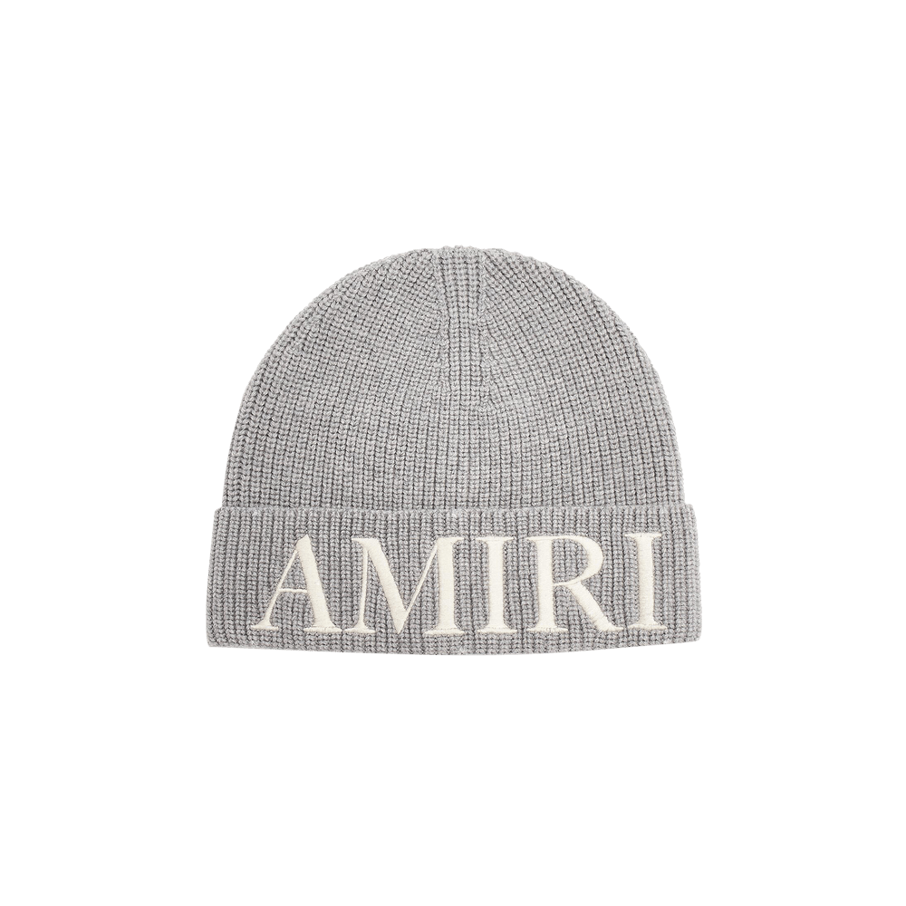 Buy Amiri Logo Embroidered Beanie 'Grey' - AMHAEA1011 GREY | GOAT