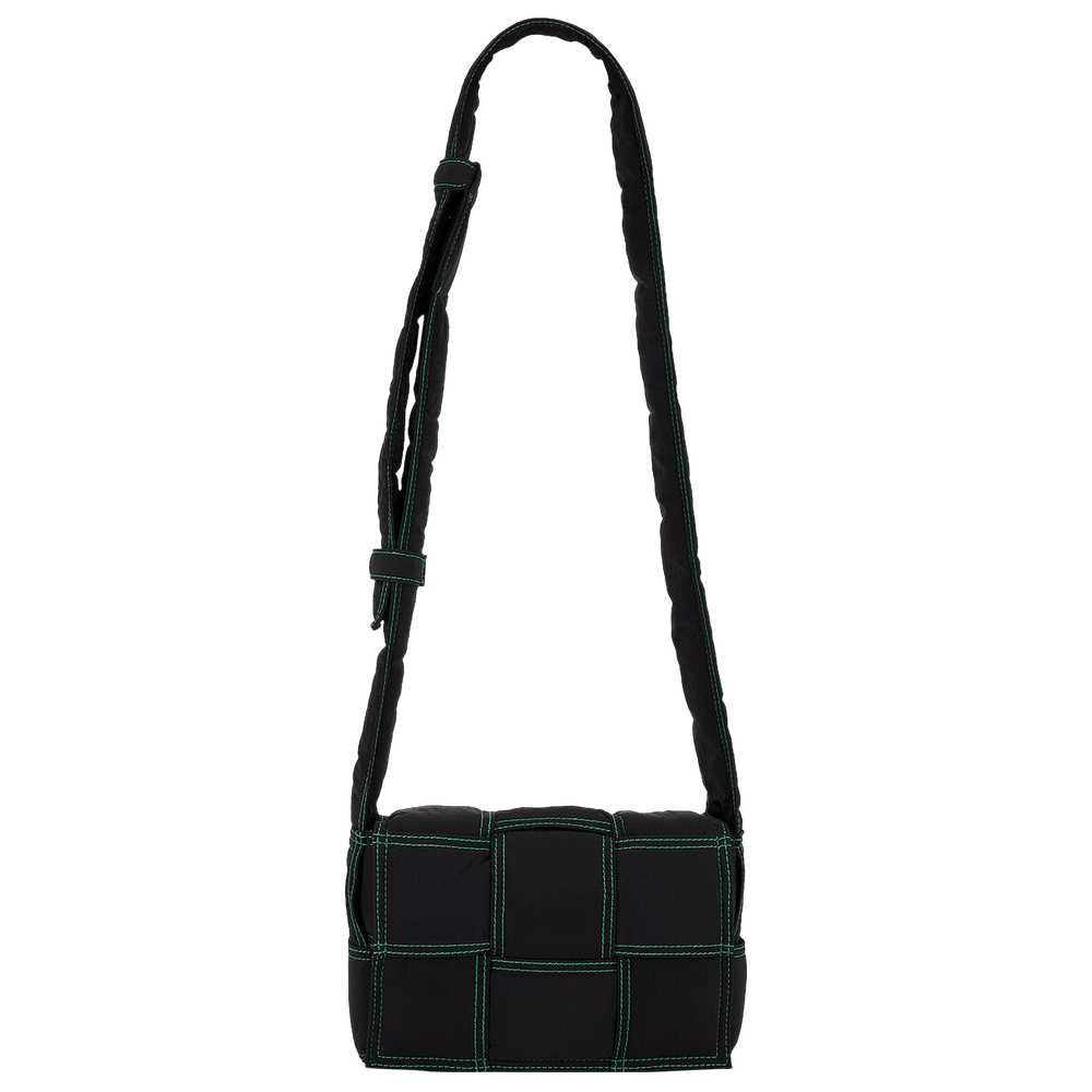 Buy Bottega Veneta Small Padded Tech Casette 'Black/Parakeet