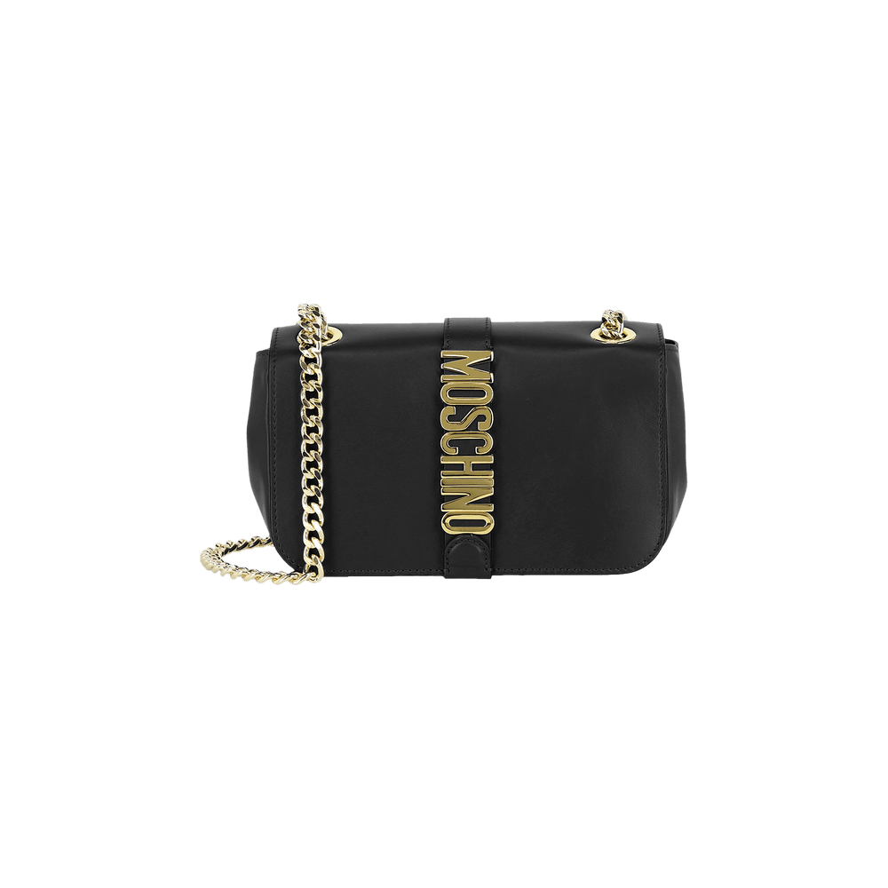 Buy Moschino Logo Shoulder Bag 'Black' - 7474 8008 0555 | GOAT