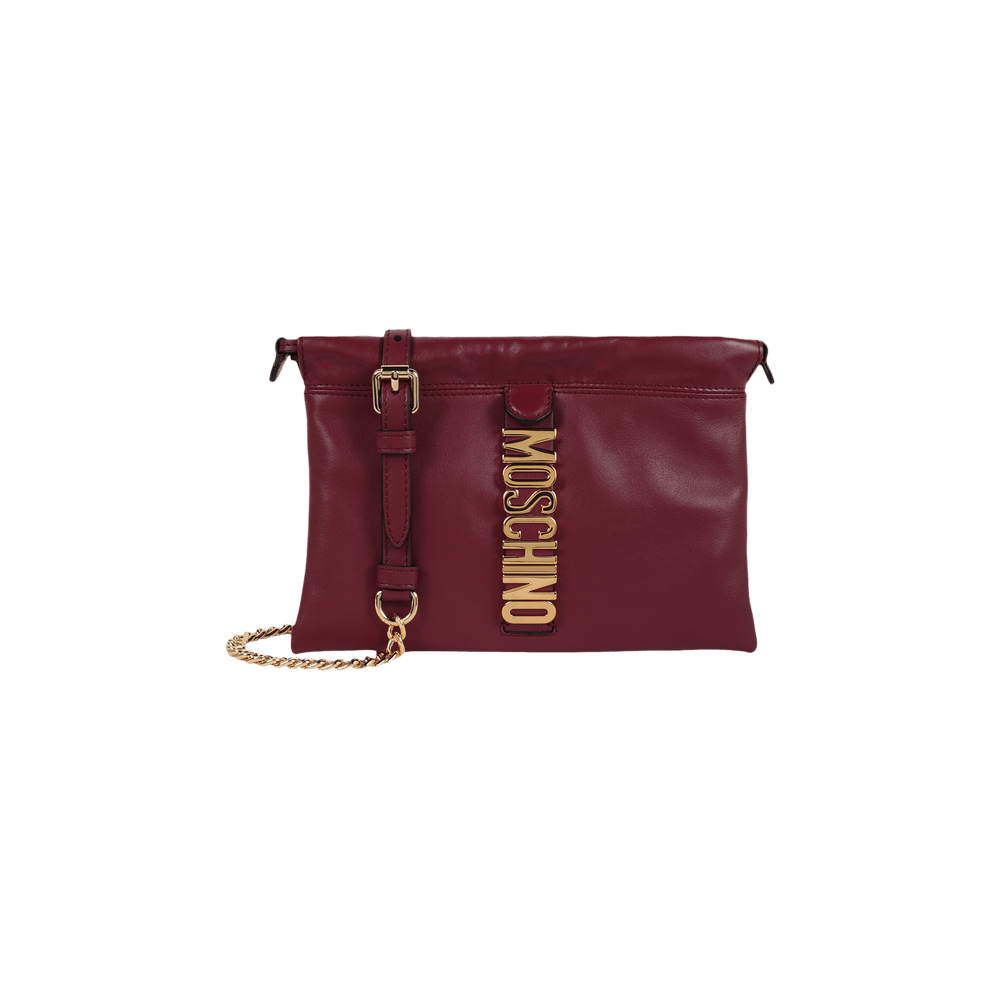 Buy Moschino Logo Belt Drawstring Crossbody Bag 'Bordeaux' - 7475 8008 0195  | GOAT