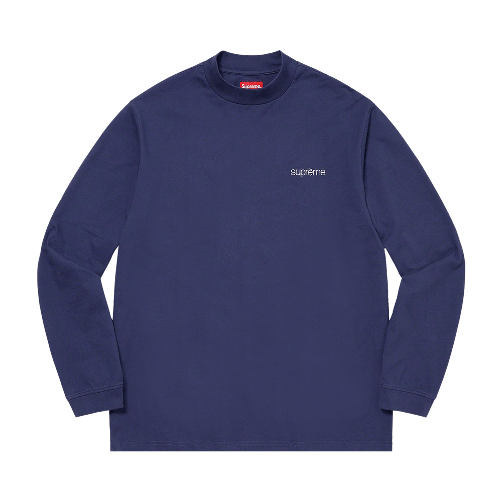 Supreme Mock Neck L／S Top Navy S Buy Supreme Mock Neck Long-Sleeve Top 'Dark Navy' - FW22KN27