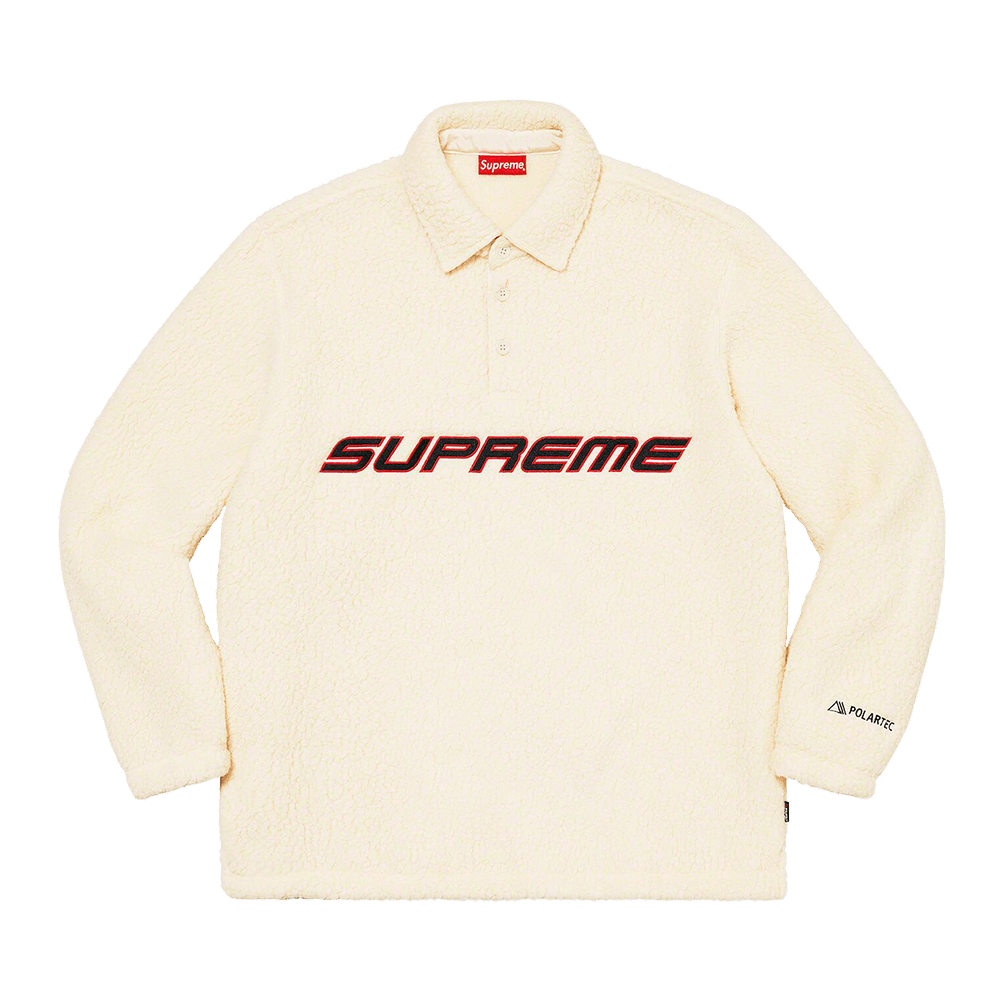 Buy Supreme x Polartec Long-Sleeve Polo 'Natural' - FW22KN77