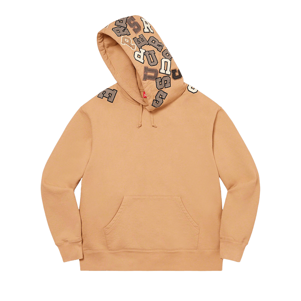 Buy Supreme Scattered Appliqué Hooded Sweatshirt 'Dark Tan Buy Supreme Scattered Appliqué Hooded Sweatshirt 'Dark Tan