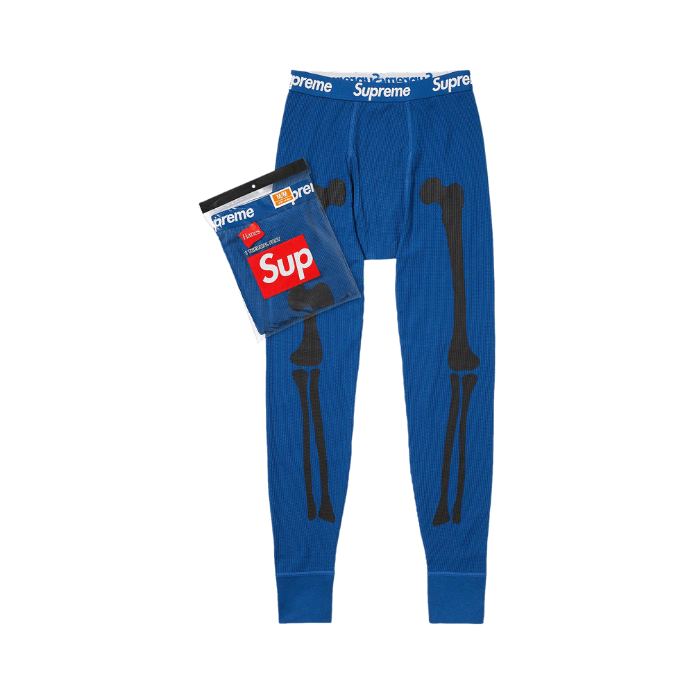 Size xxl Supreme x Hanes Bones Thermal Pant (1 Pack) 'Blue'