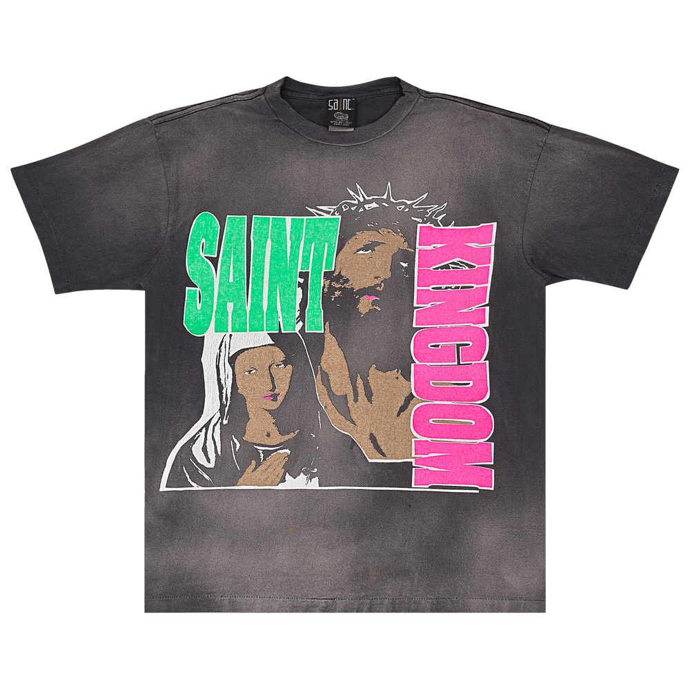 Buy SAINT Mxxxxxx Saint Kingdom Tee 'Black' - SM YS8 0000