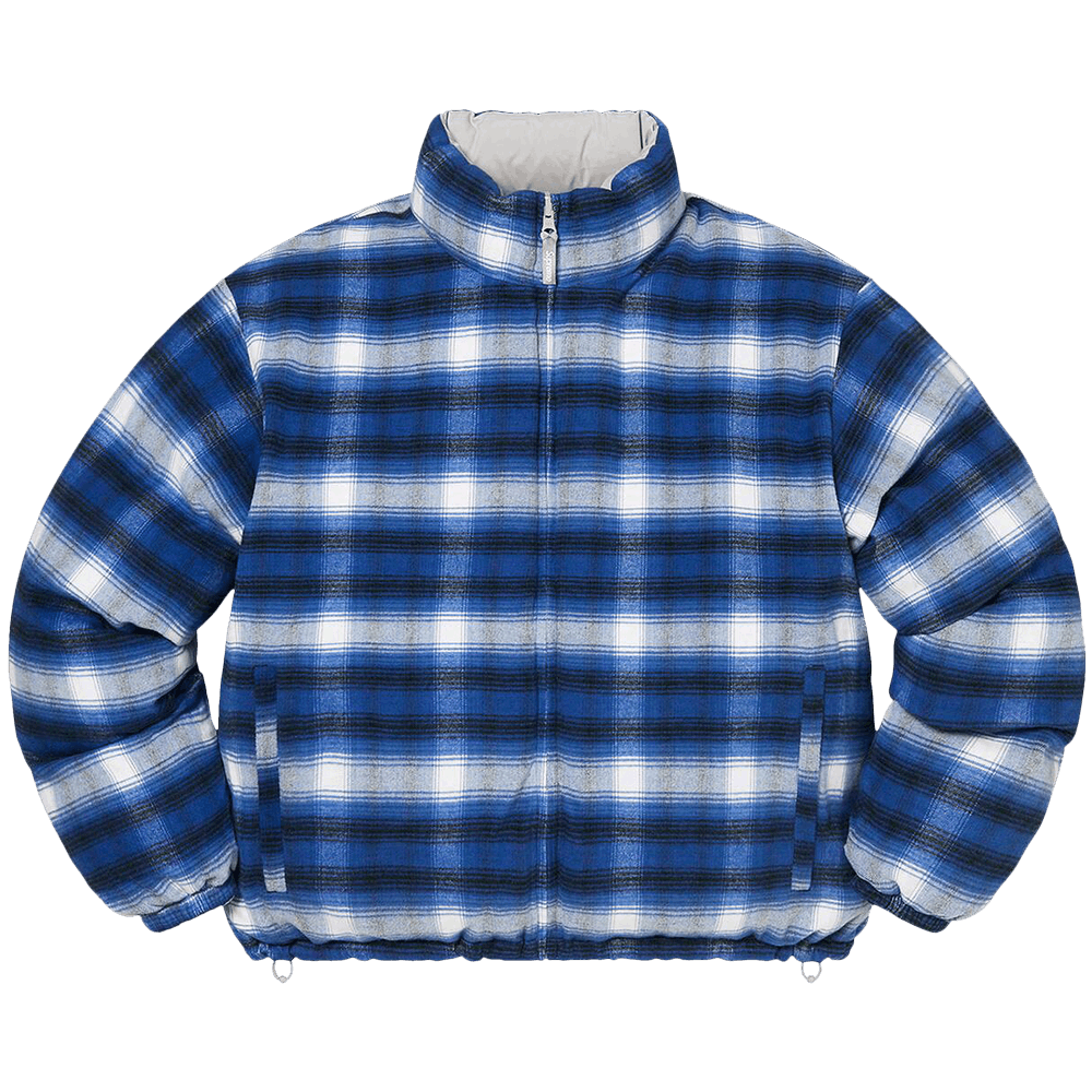 Buy Supreme Flannel Reversible Puffer Jacket 'Grey' - FW22J63 GREY