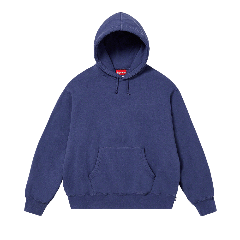 Buy Supreme Satin Appliqué Hooded Sweatshirt 'Navy' - FW22SW34