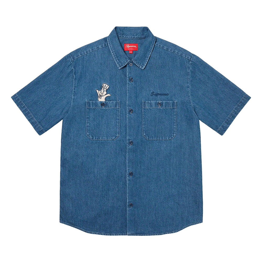 Buy Supreme Doughboy Short-Sleeve Work Shirt 'Denim' - FW22S25