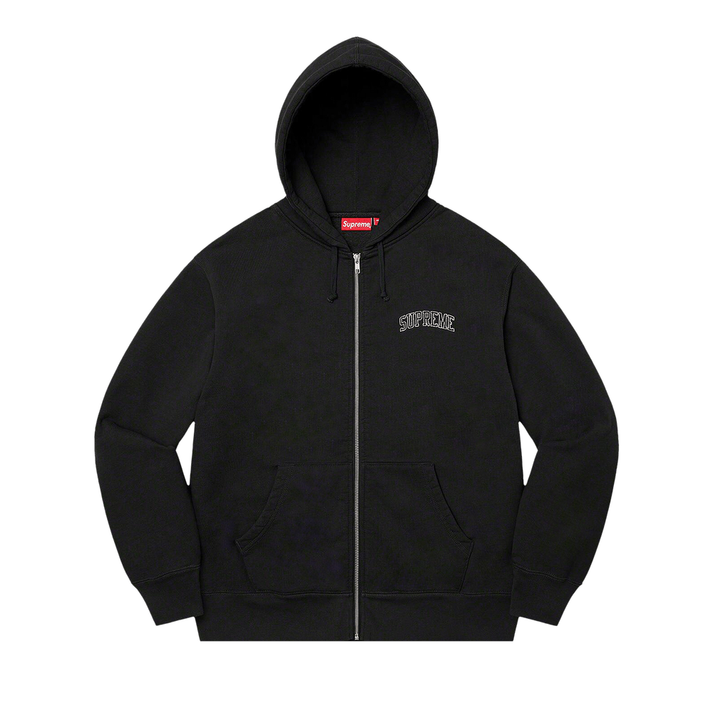 トップス supreme Hooded Zip Up Thermal Black L Supreme Thermal Zip Up Hooded Sweatshirt (FW19) - $198