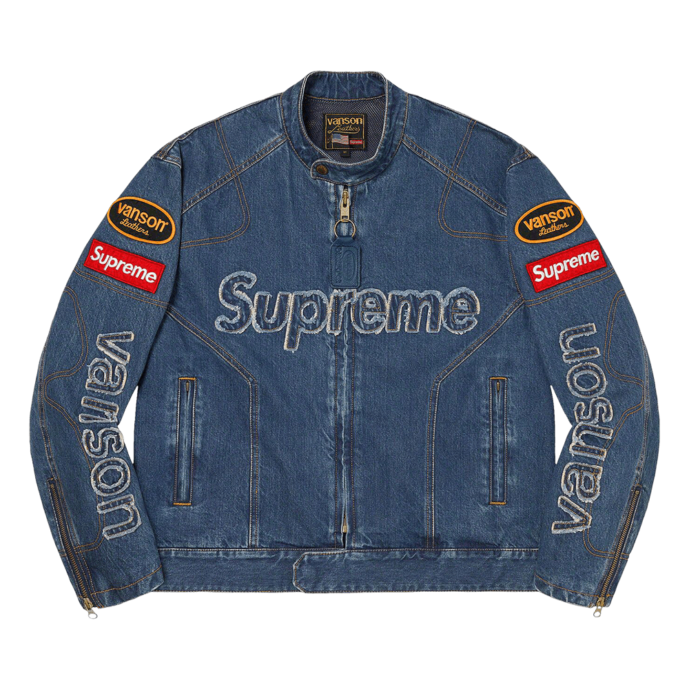 ジャケット・アウター L Vanson Leathers Cordura Jacket Denim Supreme Vanson Leathers Cordura Cotton Jacket Denim Men's