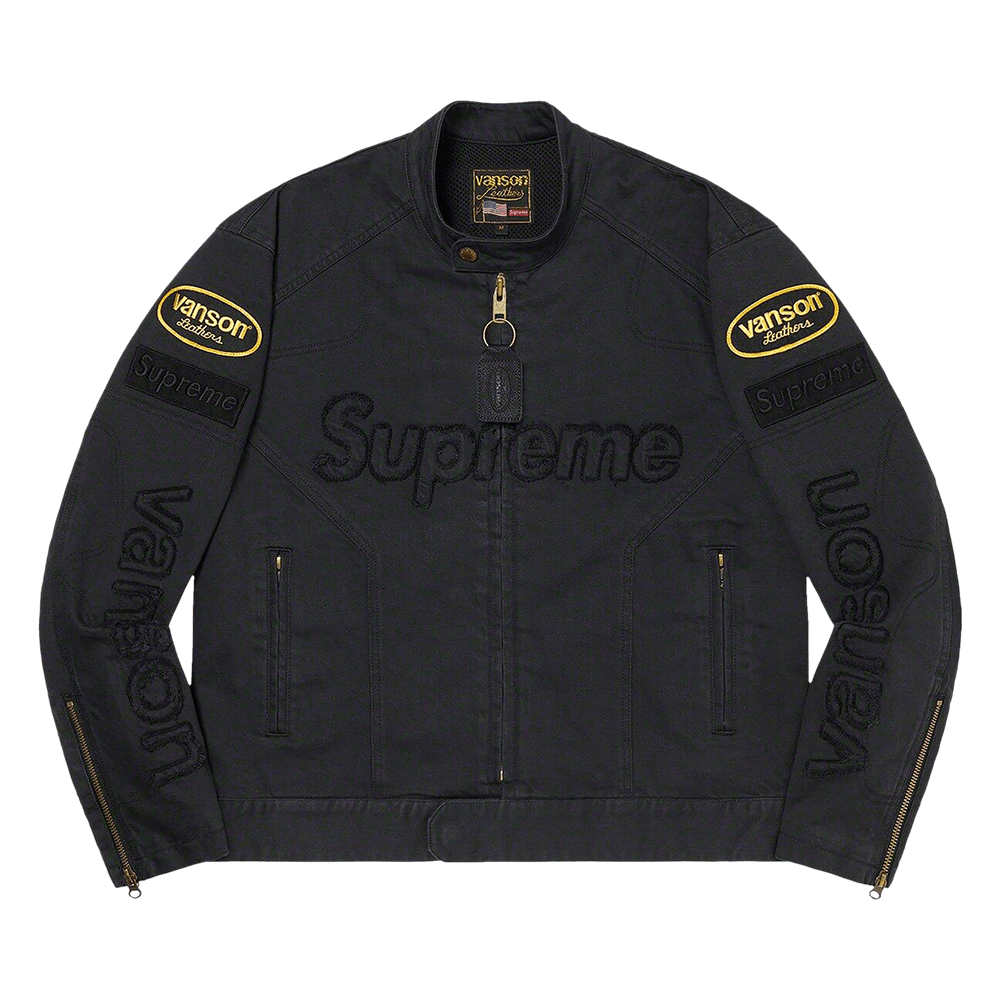 Buy Supreme x Vanson Leathers x Cordura Denim Jacket 'Black
