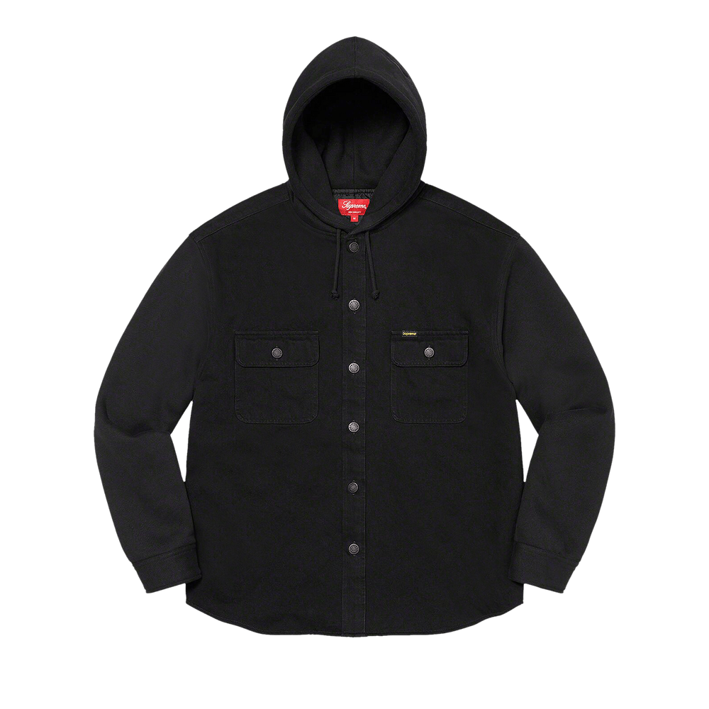 Buy Supreme Fleece Hooded Denim Shirt 'Black' - FW22S14 BLACK