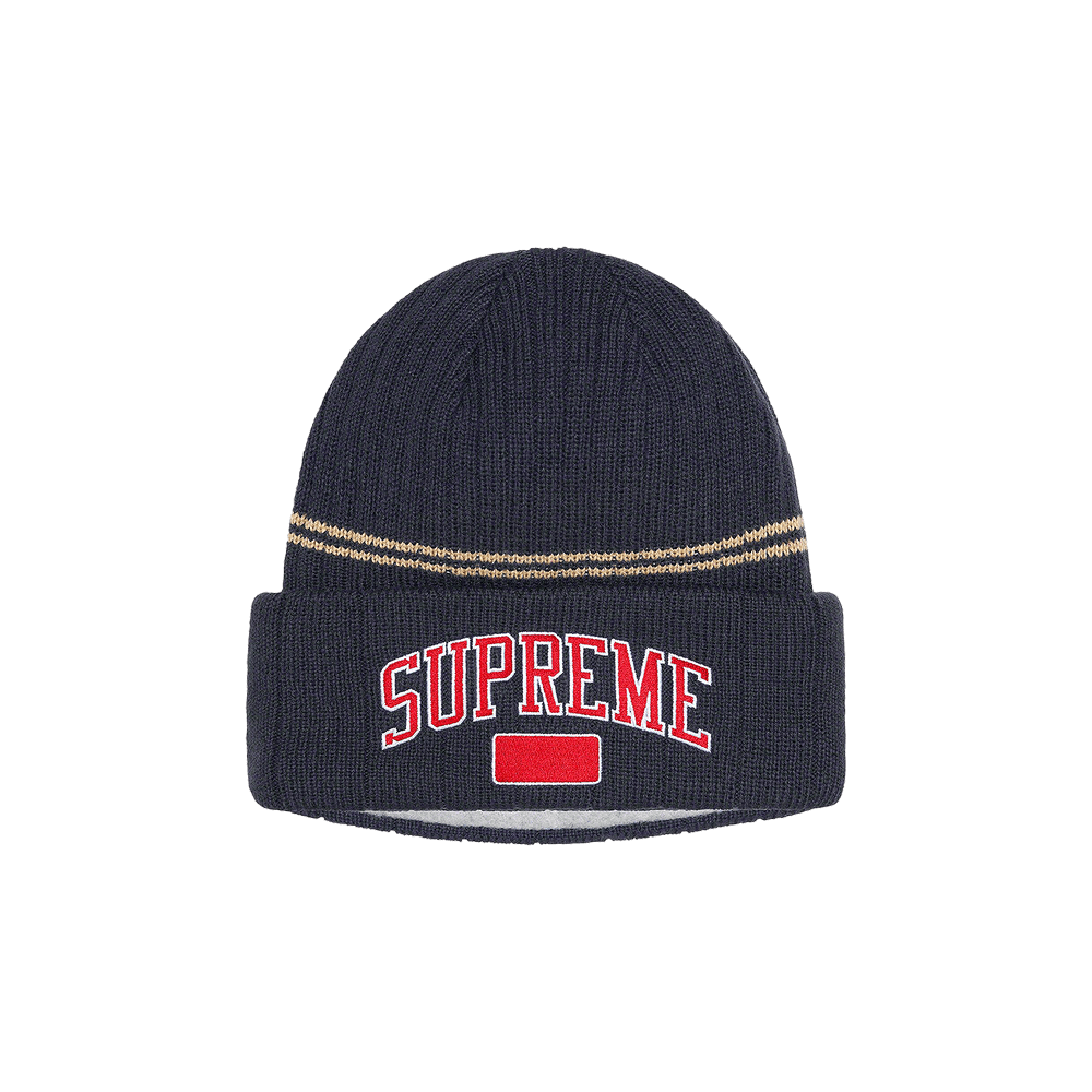 低価格の FW22BN58 - 'Navy' Beanie Lined Fleece Supreme Buy NAVY GOAT | 帽子