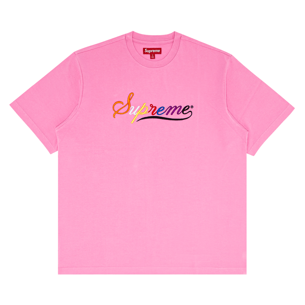 Buy Supreme Cursive Short-Sleeve Top 'Pink' - FW24KN53 PINK