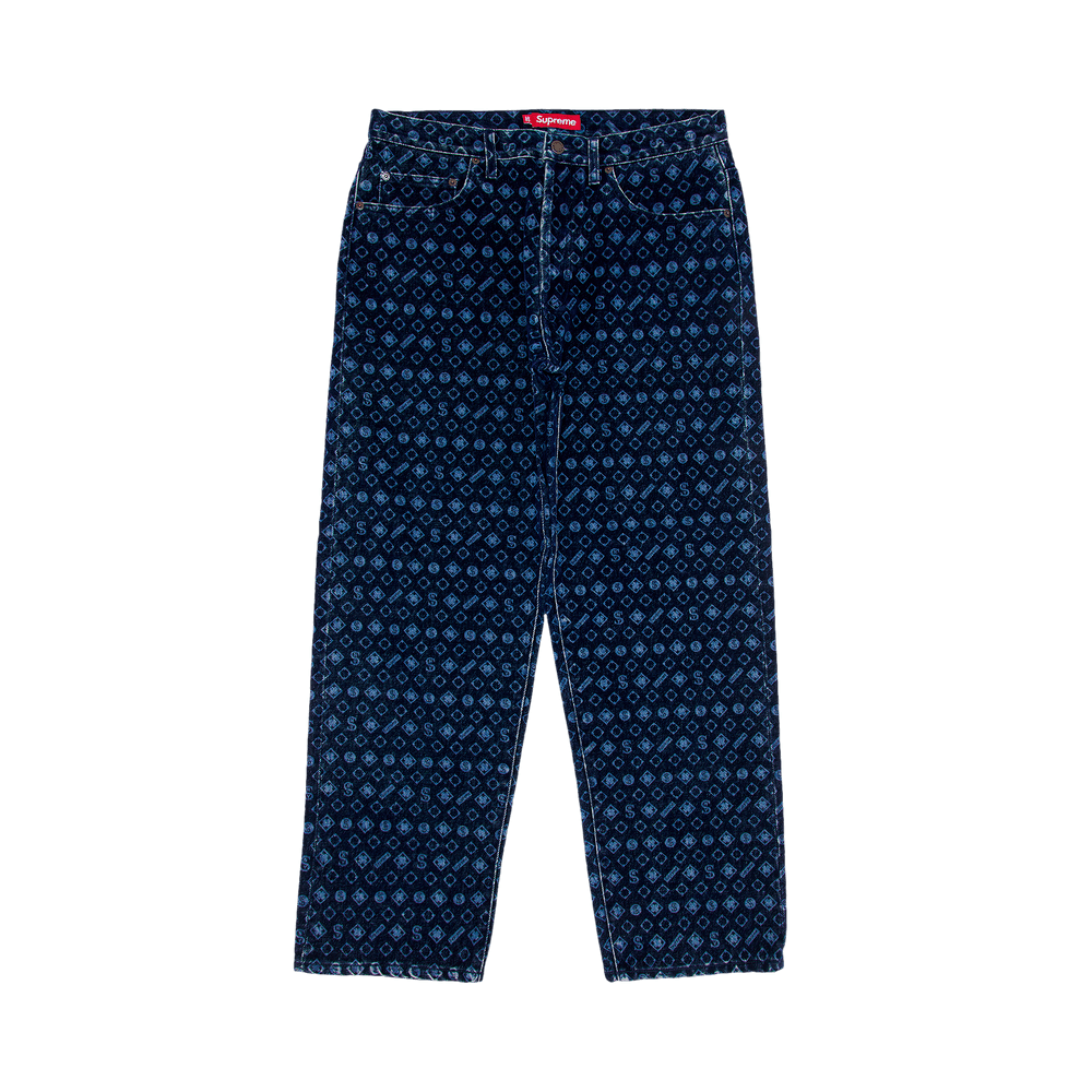 Buy Supreme Flocked Loose Fit Jean 'Blue' - FW24P70 BLUE | GOAT