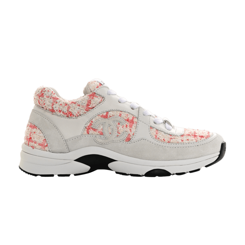 Buy Chanel Wmns CC Logo Sneaker 'Ecru Pink Tweed' - G38299