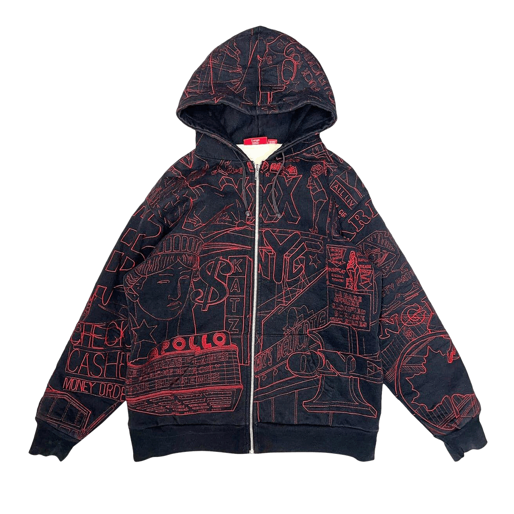 Buy Supreme Uptown Apollo Liberty Thermal Zip Up Hoodie Buy Supreme Uptown Apollo Liberty Thermal Zip Up Hoodie