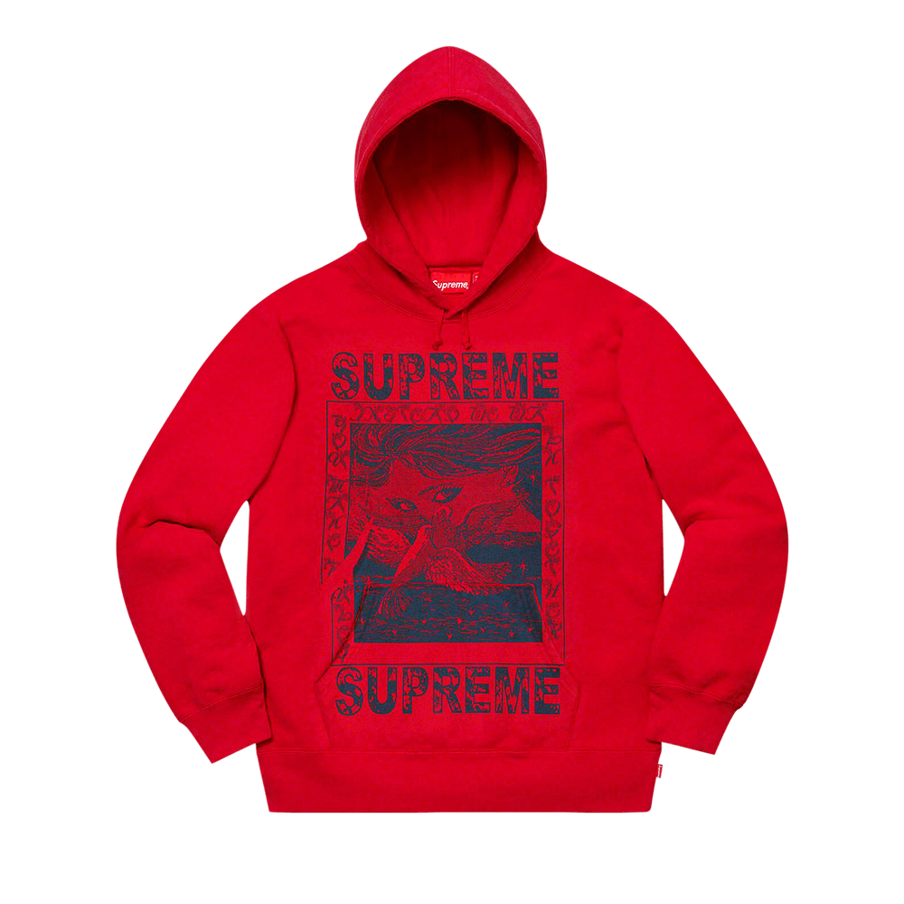 【新品L】Supreme Doves Hooded 赤 Buy Supreme Red Doves Lady Sweatshirt 'Red' - FW190106 RED | GOAT