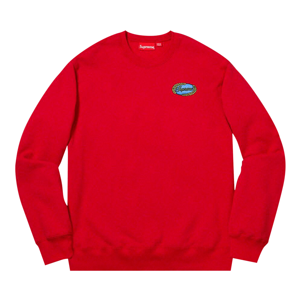 Buy Supreme Chain Logo Crewneck 'Red' - SS190106 RED | GOAT
