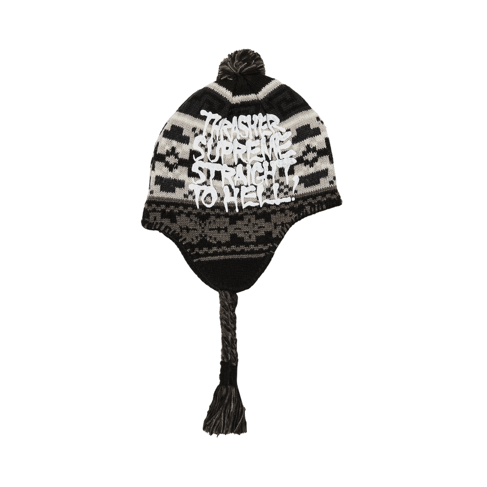 Buy Supreme x Thrasher Earflip Beanie 'Black' - FW24BN4 BLACK | GOAT
