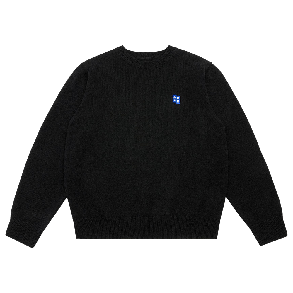 Buy Ader Error TRS Tag Drop Shoulder Sweater 'Black