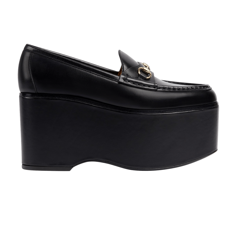 Buy Gucci Wmns Horsebit Platform Loafer 'Black' - 782808 AADCW