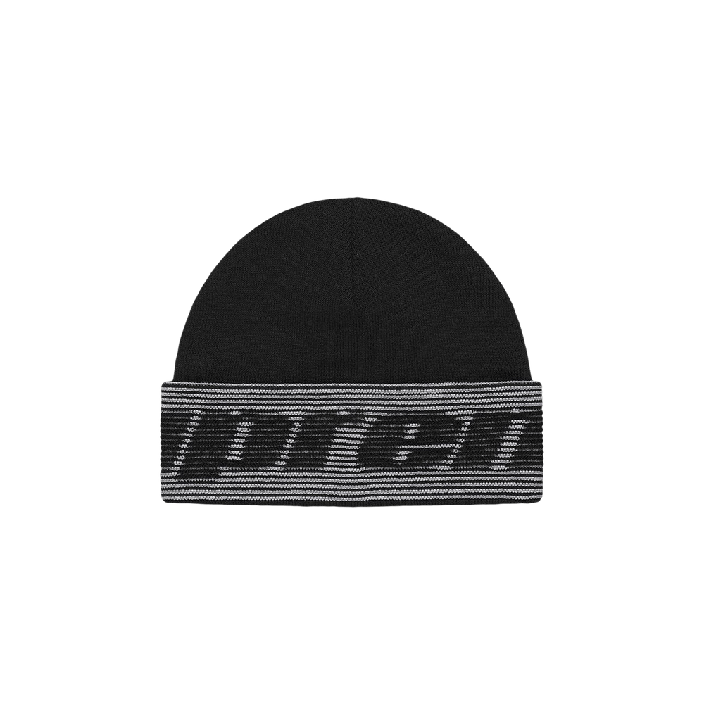 Buy Supreme Reflective Jacquard Beanie 'Black' - FW24BN47