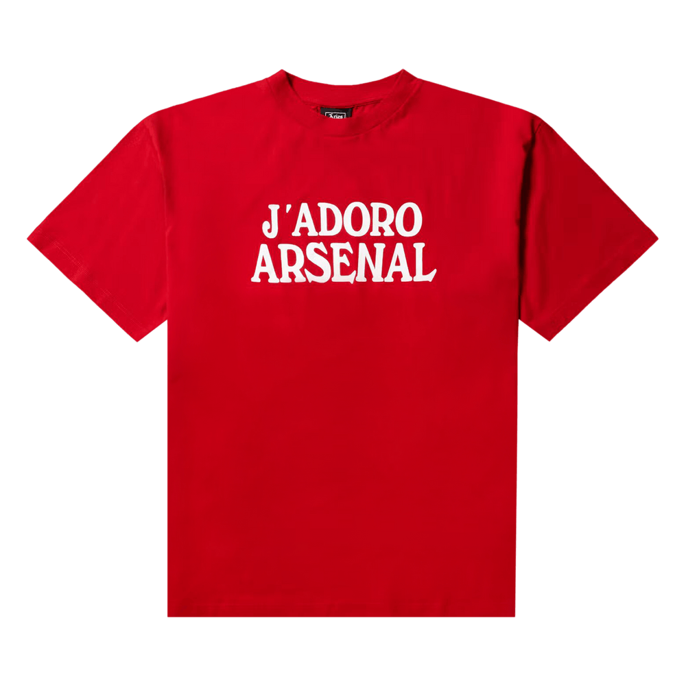 Arsenal X Aries J'Adoro SS Tee M レッド Buy Aries x Arsenal J'Adoro Short-Sleeve Tee 'Red' - U06691 RED